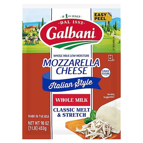 Galbani Whole Milk Low Moisture Mozzarella Cheese, 16 oz