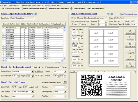 EasierSoft - Free Bulk Barcode Generator Software - Use Excel data make ...