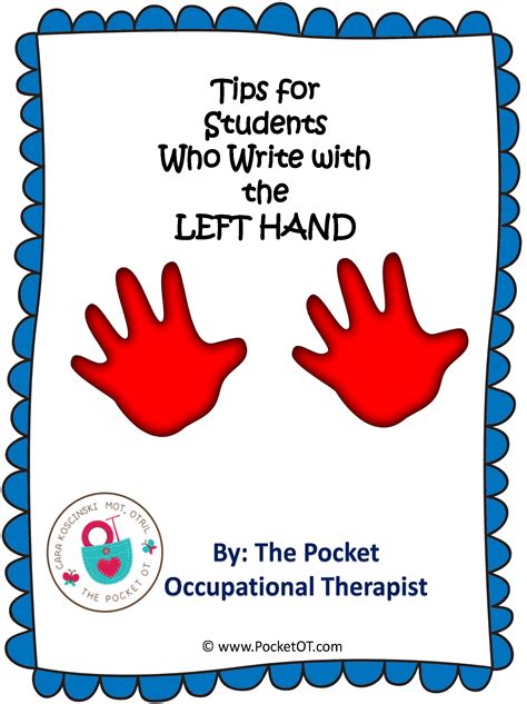 Left Hand Writing Tip Packet - The Pocket OT