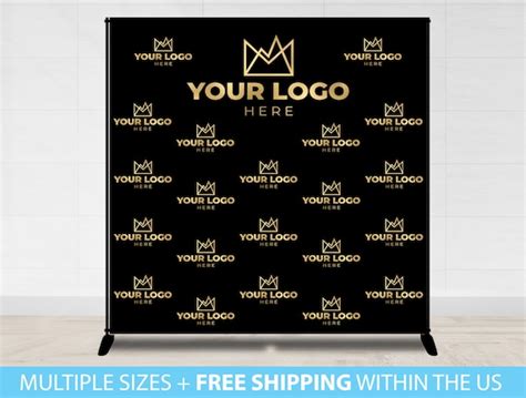 Custom Logo Backdrop Banner Step and Repeat Business Event | Etsy