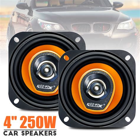 1 Pair 4" Car Speaker 4 inch coaxial 2 way bass speaker Stereo Loud ...