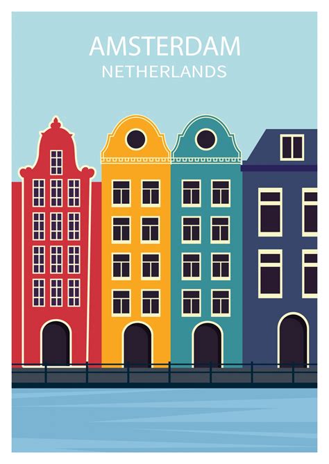 Amsterdam Netherlands Travel Poster Free Stock Photo - Public Domain Pictures