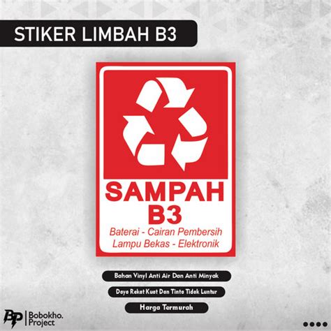 Jual Sign Sticker limbah b3 / stiker sampah b3 / stiker sampah limbah b3 - M - Kota Bogor ...