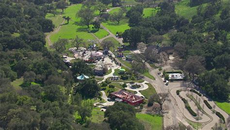 Neverland Ranch. Aerial Footage Over Neverland Ranch. Stock Footage ...