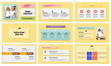 Simple Index Card Free Google Slides PowerPoint Template