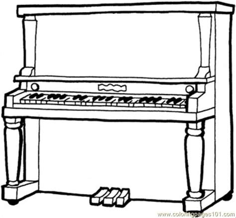 Coloring Pages Piano (Entertainment > Instruments) - free printable coloring page online