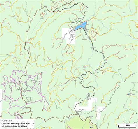 Sequoia NF, Hume Lake - California Trail Map