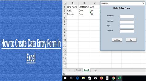 How To Create Data Entry Form In Excel Vba Part1 Youtube | Free Nude Porn Photos