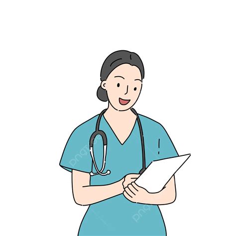 Nurse Illustration Vector Art PNG, Nurse Illustration With Board, Nurse ...