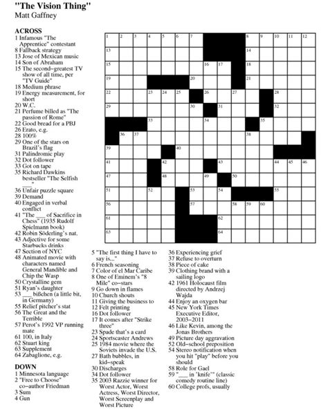 Printable Toronto Star Crossword Puzzle Today - Printable JD