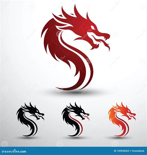 Dragon head vector stock vector. Illustration of icon - 120938363