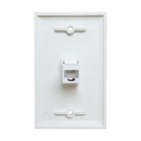 1 Port Ethernet Wall Plate - ESYLink Cat6 Ethernet Cable Wall Plate ...