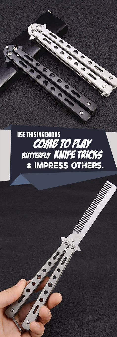 Stainless Steel Butterfly Knife Comb Trainer - Inspire Uplift | Butterfly knife, Butterfly, Comb