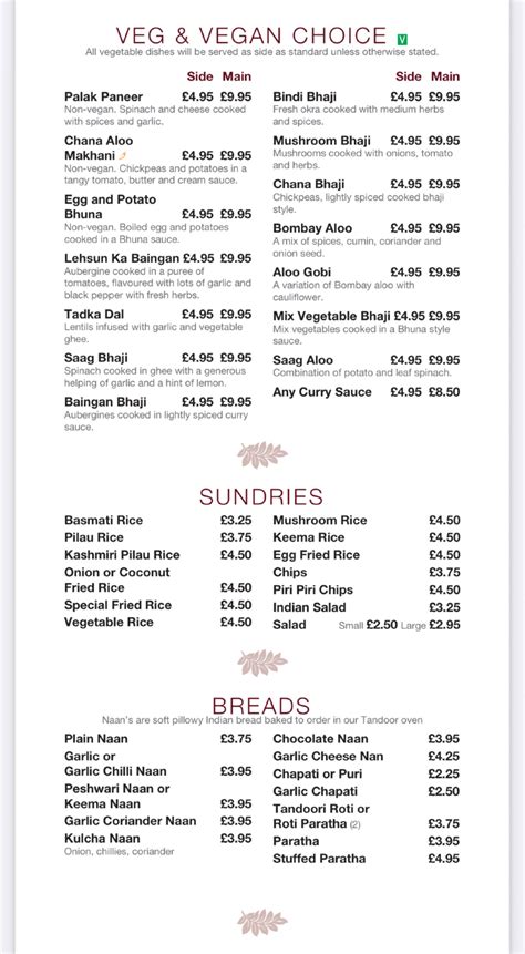 Amans Lowton Warrington's full menu online