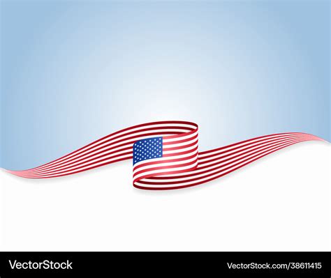 American flag wavy abstract background Royalty Free Vector