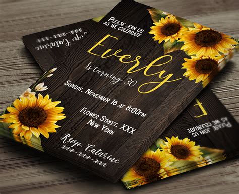 Sunflower Birthday Invitation – Planning Your Party Official