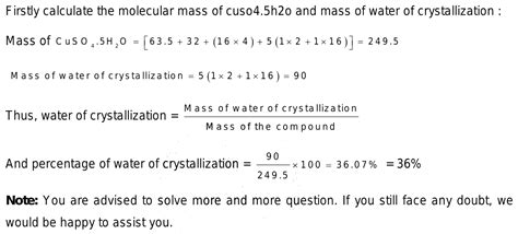 How to determine the water of crystallization of a given salt?/ What is ...