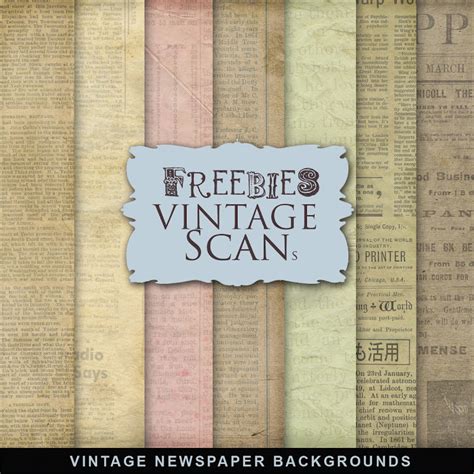 Freebies Vintage Newspaper Backgrounds Kit:Far Far Hill - Free database of digital illustrations ...