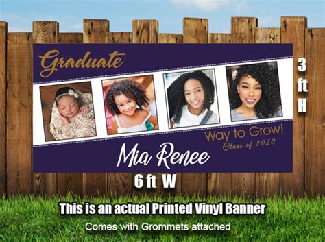 Personalized Graduation Photos Banner Heavyweight Vinyl - Designed, Printed & Shipped ...