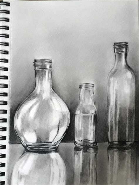 Still Life Bottle Drawing