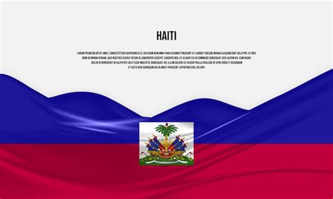 Premium Vector | Haiti flag design. waving haiti flag made of satin or ...