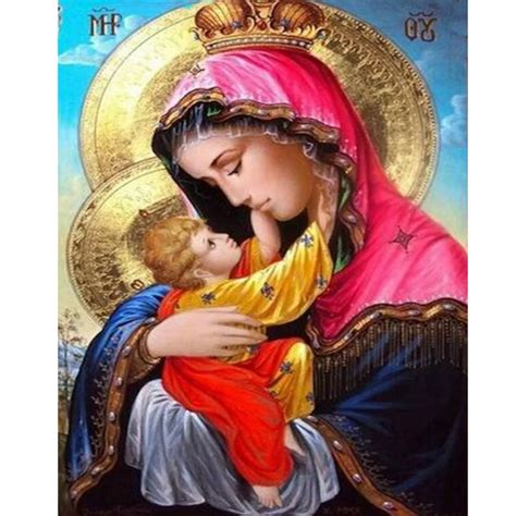 Aliexpress.com : Buy virgin mary hug Jesus diy diamond painting cross ...