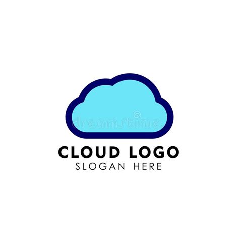 Cloud Tech Logo Design in Line Art Style. Cloud Logo Design Vector Icon Stock Vector ...