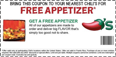 Chili's coupon | Chilis coupons, Free printable coupons, Printable coupons