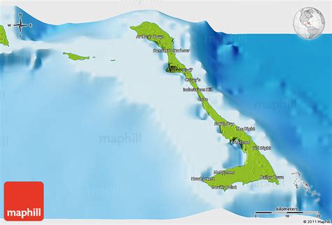 Physical 3D Map of Cat Island