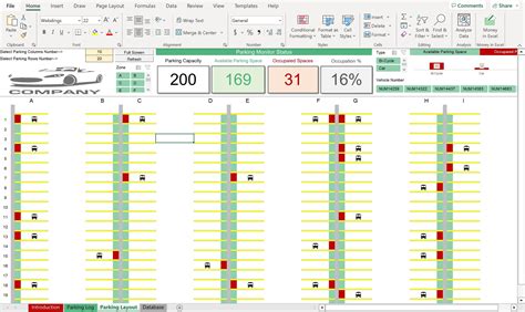 Parking Lot Management Excel Template - Simple Sheets