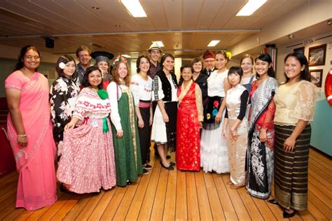 Galle, Sri Lanka :: Crewmembers in national costume pose for a group photo at the Official ...