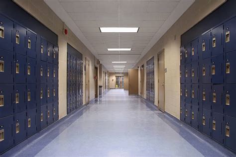 School Hallway Empty Stock Photos, Pictures & Royalty-Free Images - iStock