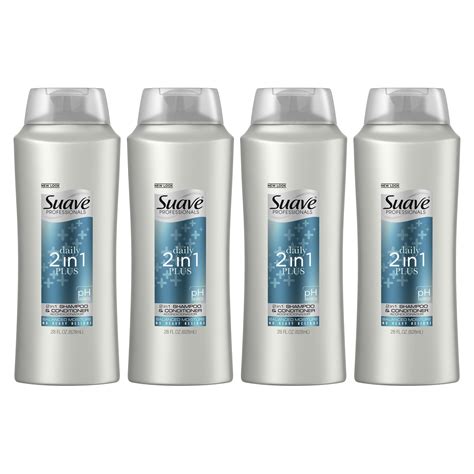 Suave Professionals 2 in 1 Shampoo and Conditioner Plus 28 oz, 4 count - Walmart.com