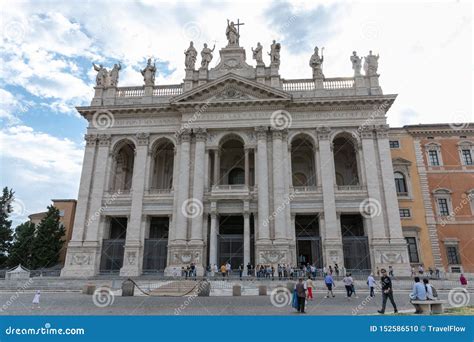 Panoramic View of Exterior of Lateran Basilica Editorial Image - Image ...