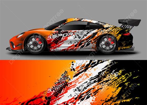 Car Decal Wrap Vector Design Images, Racing Sport Car Wrap Decal And Vehicle Livery, Race ...