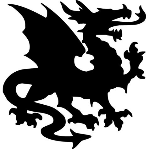 Welsh Dragon Silhouette - ClipArt Best