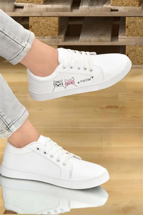 Jeevi Women's New Look & Stylish Sneakers Shoes For Women (White) - JioMart