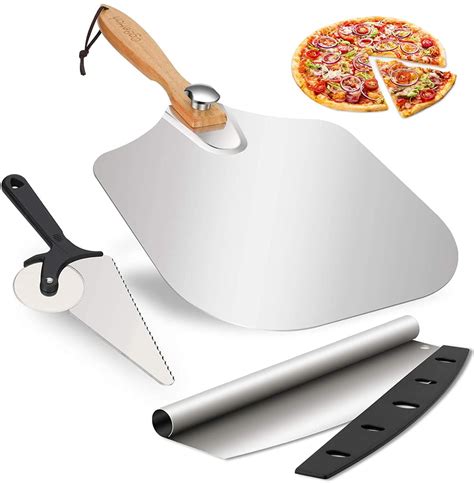 Aluminum Pizza Spatula Set with Foldable Screw Wood Handle and Pizza Spinner | Best Deals From ...