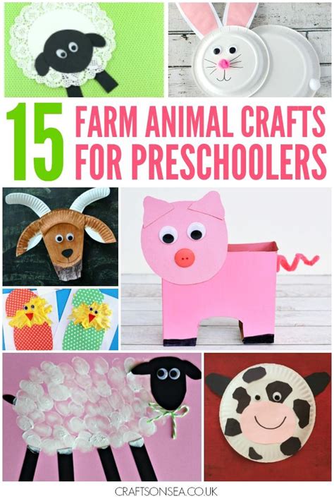 15 Farm Animal Crafts for Preschoolers - Crafts on Sea | Preschool crafts, Farm animal crafts ...