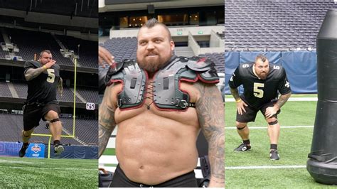 Strongman Eddie Hall Tackles NFL Combine, Impresses Pro Athletes