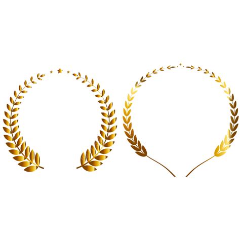 Golden Laurel Wreath With Gold Leaf For The Winner And Champion, Laurel Wreath, Golden Laurel ...