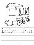 Diesel Train Worksheet - Twisty Noodle