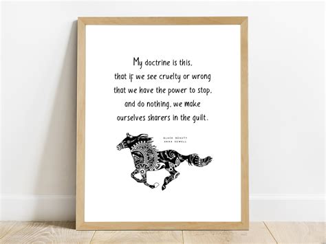 Black Beauty Quote Digital Horse Wall Art Animal Prints | Etsy