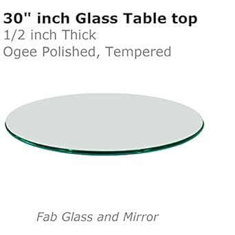 Amazon.com: Glass Table Top: 30 Inch Round 1/2 Inch Thick Ogee Tempered: Industrial & Scientific