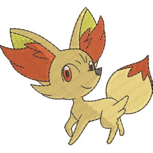 Fennekin Pokemon Free Machine Embroidery Design Download in PES, JEF ...