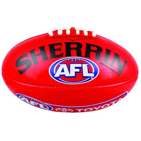 Sherrin AFL Replica Leather Training Football - RED | Sportsmart | Melbourne's largest sports ...