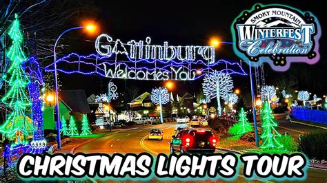 GATLINBURG WINTERFEST CHRISTMAS LIGHT TOUR Opening Night - YouTube