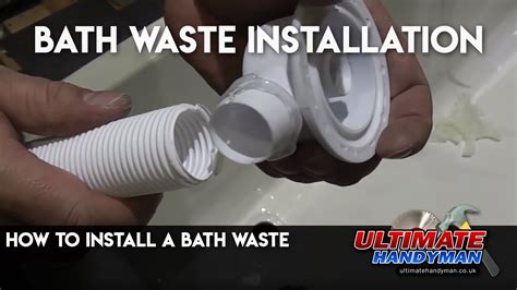 How to install a bath waste - YouTube