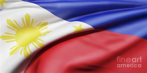 Republic of the Philippines flag waving Digital Art by Enrique Ramos ...