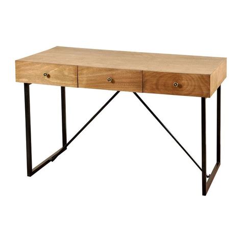 Wood And Metal Teagan Desk - Twin Over Full Mattress